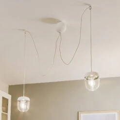 UMAGE Acorn Hängeleuchte Weiß/stahl, Zweiflammig