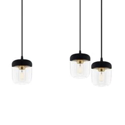 UMAGE Acorn Hängelampe 3-flg. Schwarz/messing 3 UMAGE Acorn Hängelampe 3-flg. Schwarz/messing -Umage 9521097 3