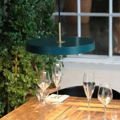 UMAGE Asteria Mini Hängeleuchte Messing Petrolblau -Umage 9521254 5