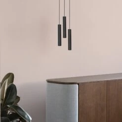UMAGE Chimes Cluster 3 Hängeleuchte Eiche Schwarz -Umage 9521276 4