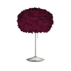 UMAGE Eos Medium Tischlampe Rot/stahl Gebürstet