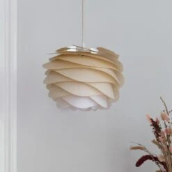 UMAGE Carmina Mini Hängeleuchte Creme/Kabel Weiß
